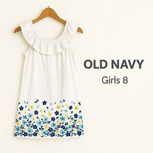 🌴 Old Navy Girls’ Ruffle Dress - Size M (8)